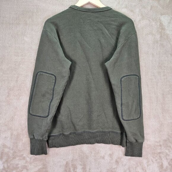 G-Star Raw Sweatshirt Spell Out Logo Green Pullover Long Sleeve Men's Size M - Picture 2 of 11